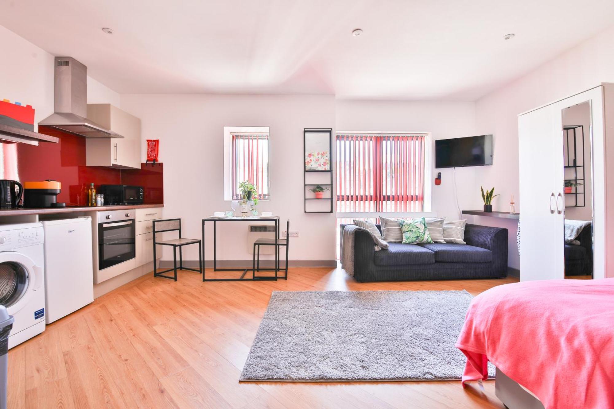 Princess Lofts City Centre Studios With Nespresso Coffee Machines & New Fast Wifi By Stayright Swansea Bilik gambar